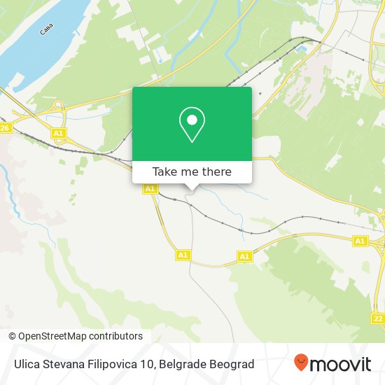 Ulica Stevana Filipovica 10 mapa