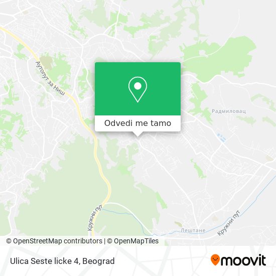 Ulica Seste licke 4 mapa