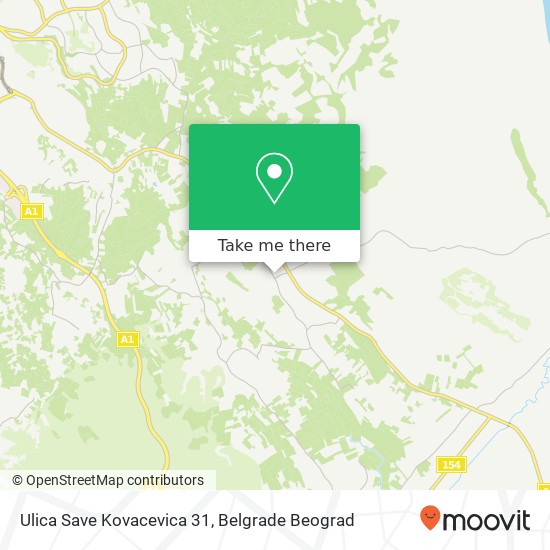 Ulica Save Kovacevica 31 mapa