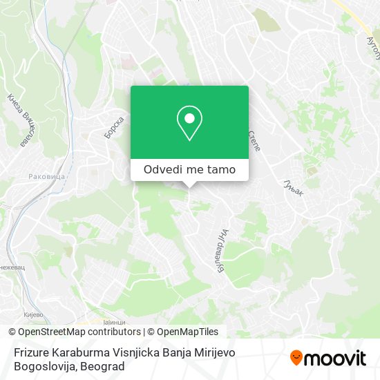 Frizure Karaburma Visnjicka Banja Mirijevo Bogoslovija mapa