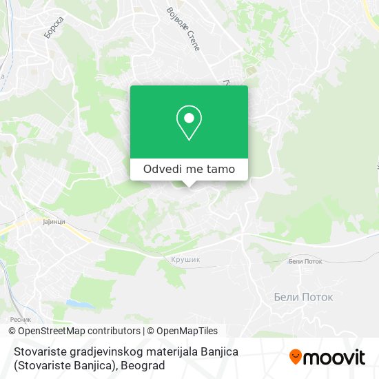 Stovariste gradjevinskog materijala Banjica (Stovariste Banjica) mapa