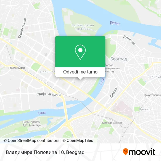 Владимира Поповића 10 mapa
