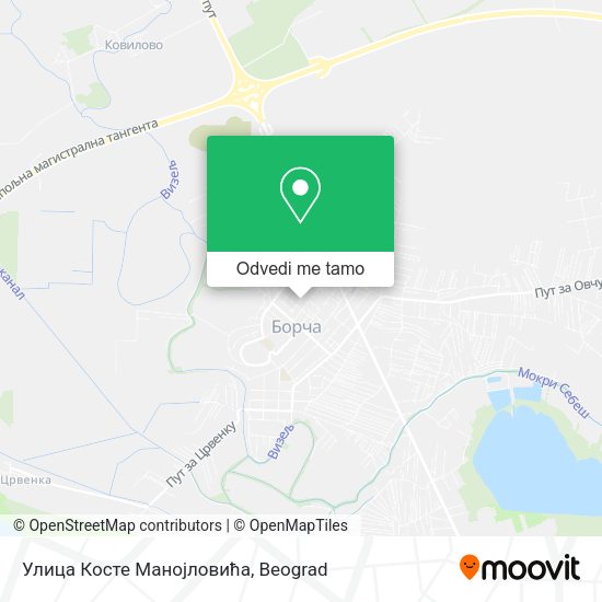 Улица Косте Манојловића mapa