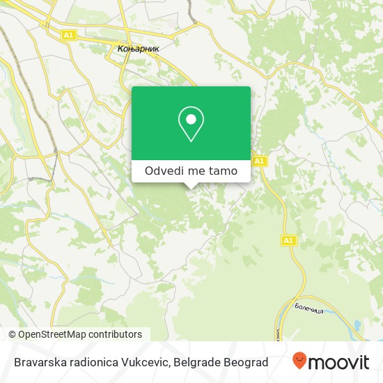 Bravarska radionica Vukcevic mapa