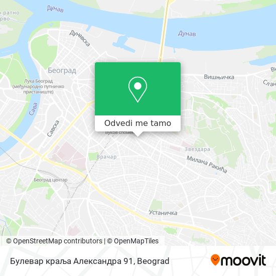 Булевар краља Александра 91 mapa