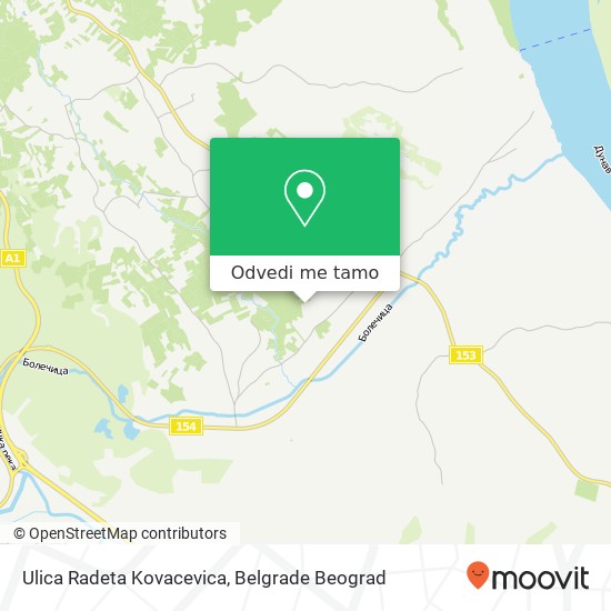 Ulica Radeta Kovacevica mapa