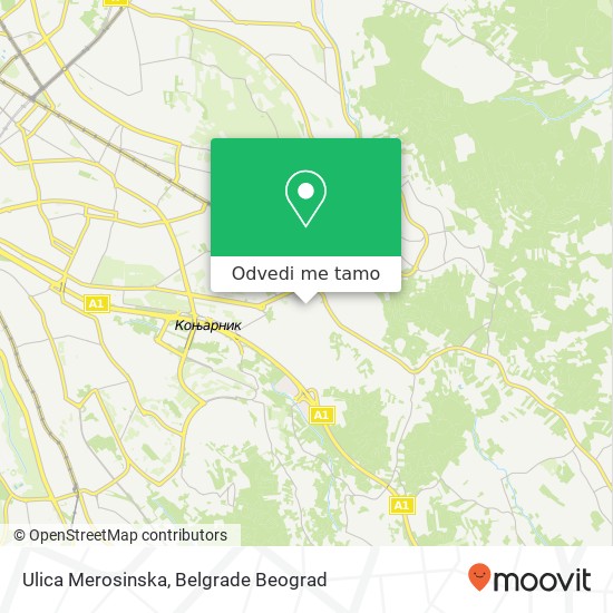 Ulica Merosinska mapa