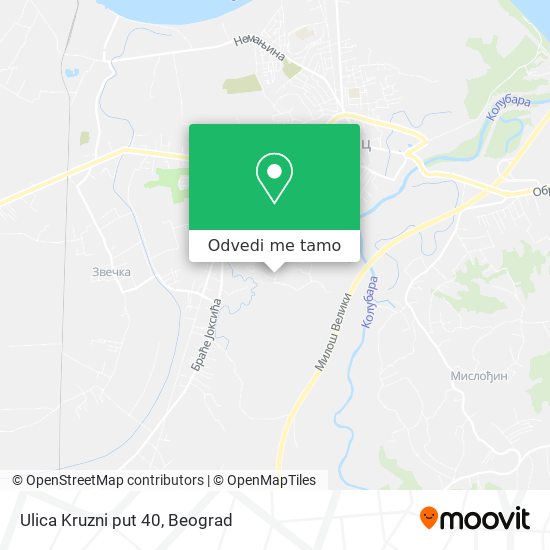 Ulica Kruzni put 40 mapa