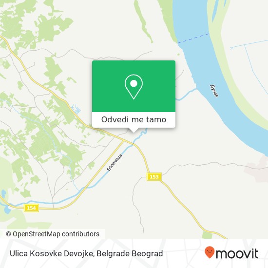 Ulica Kosovke Devojke mapa