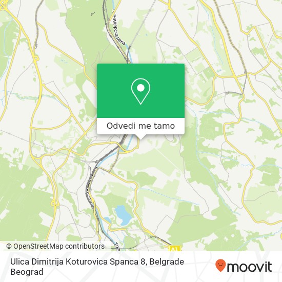 Ulica Dimitrija Koturovica Spanca 8 mapa