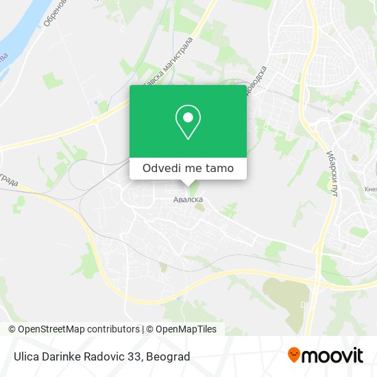 Ulica Darinke Radovic 33 mapa