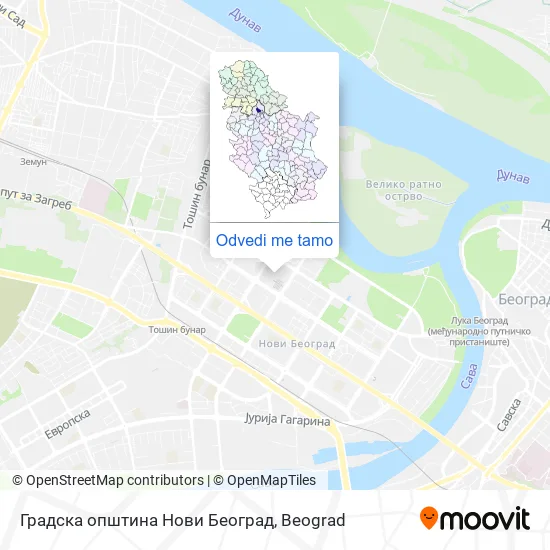 Градска општина Нови Београд mapa