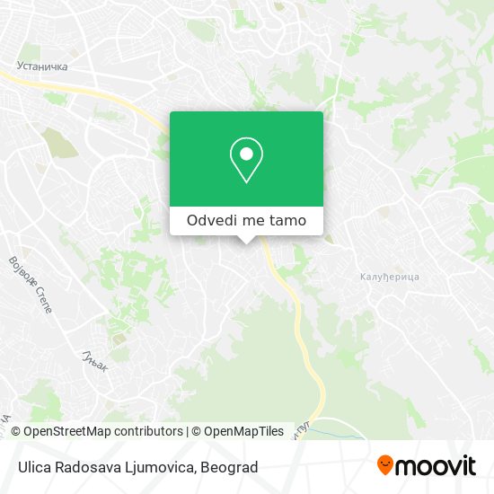 Ulica Radosava Ljumovica mapa