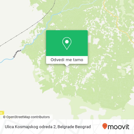 Ulica Kosmajskog odreda 2 mapa