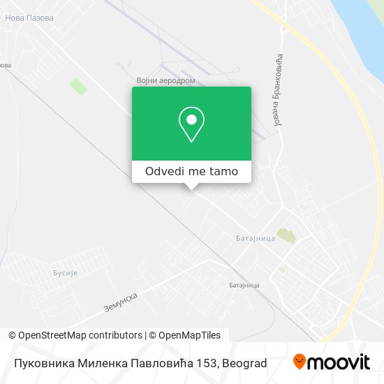 Пуковника Миленка Павловића 153 mapa