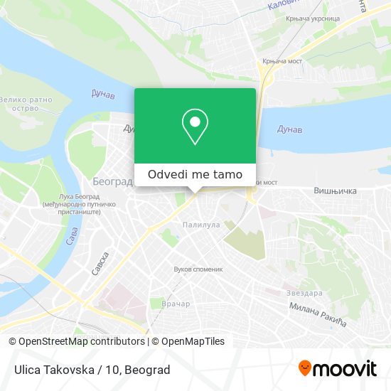 Ulica Takovska / 10 mapa