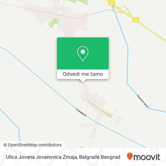 Ulica Jovana Jovanovica Zmaja mapa