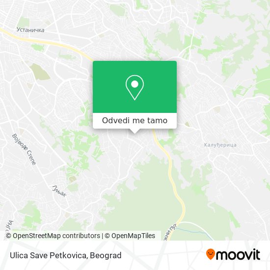 Ulica Save Petkovica mapa