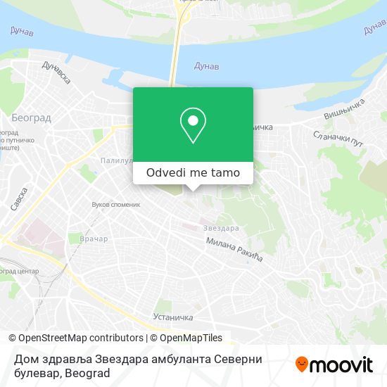 Дом здравља Звездара амбуланта Северни булевар mapa