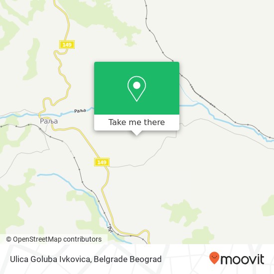 Ulica Goluba Ivkovica mapa