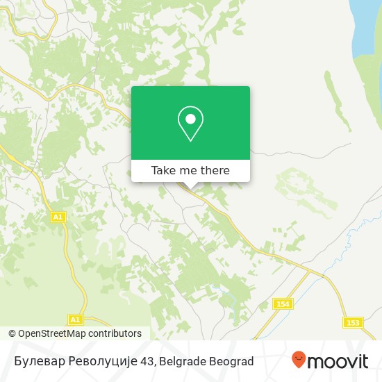 Булевар Револуције 43 mapa