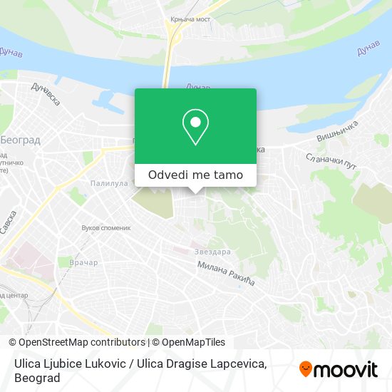 Ulica Ljubice Lukovic / Ulica Dragise Lapcevica mapa