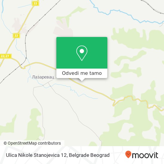 Ulica Nikole Stanojevica 12 mapa