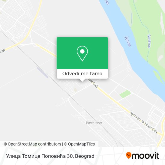 Улица Томице Поповића 30 mapa