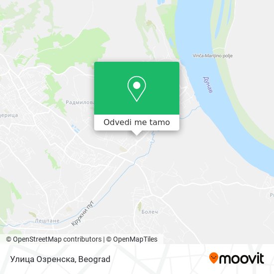 Улица Озренска mapa