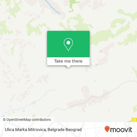 Ulica Marka Mitrovica mapa