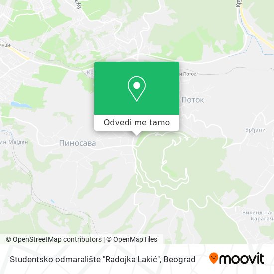 Studentsko odmaralište "Radojka Lakić" mapa