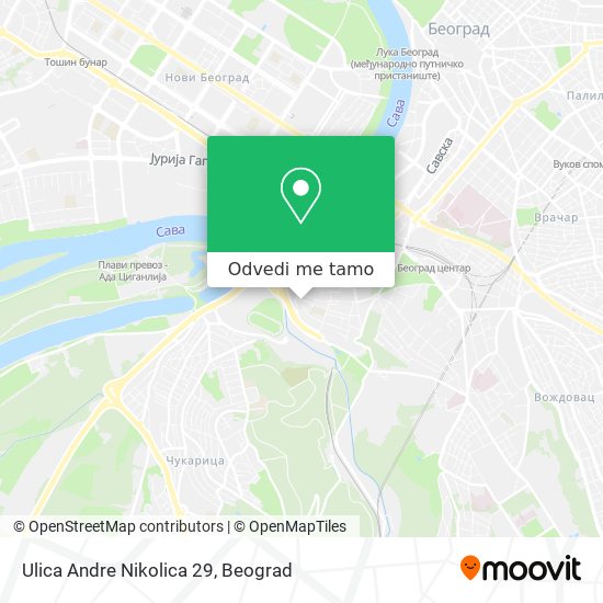 Ulica Andre Nikolica 29 mapa