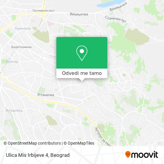 Ulica Mis Irbijeve 4 mapa