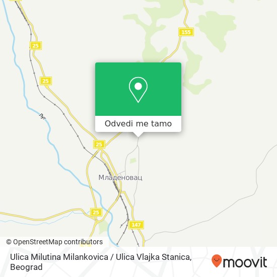 Ulica Milutina Milankovica / Ulica Vlajka Stanica mapa