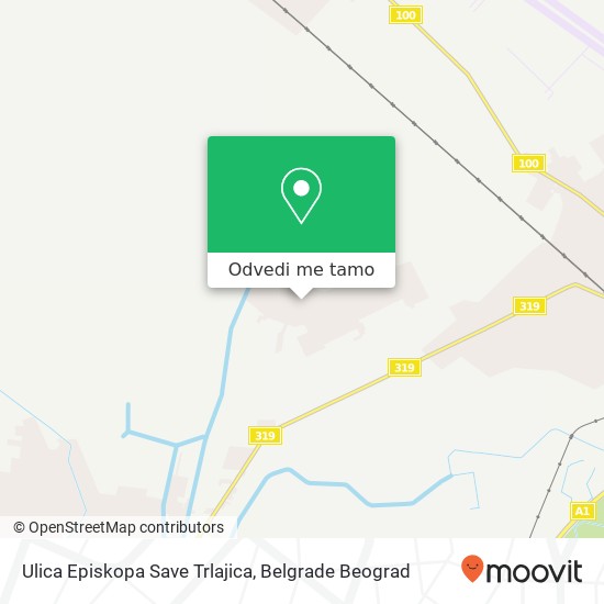 Ulica Episkopa Save Trlajica mapa