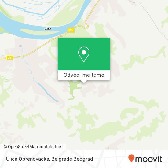 Ulica Obrenovacka mapa