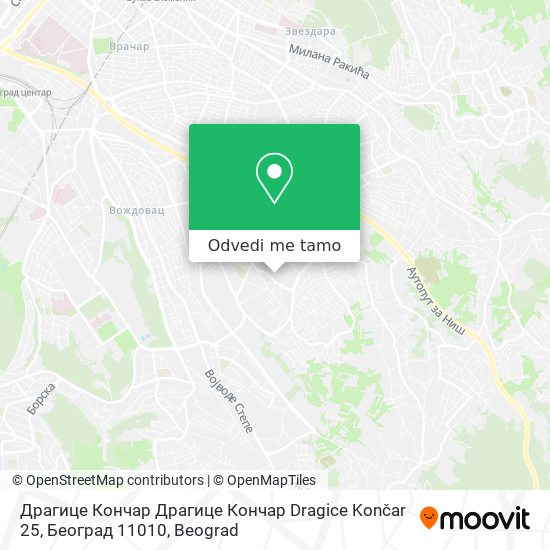 Драгице Кончар Драгице Кончар Dragice Končar 25, Београд 11010 mapa