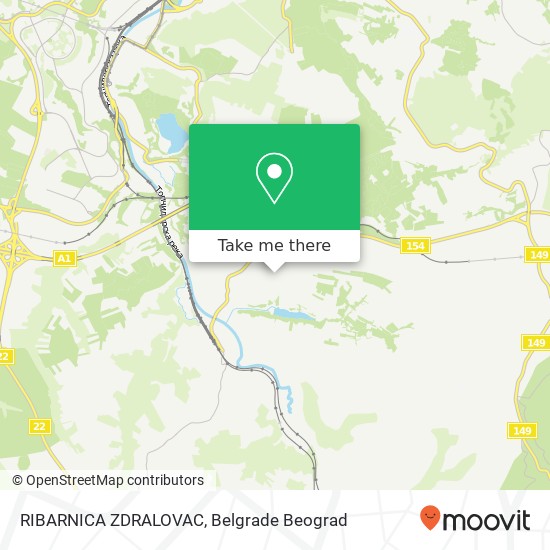 RIBARNICA ZDRALOVAC mapa