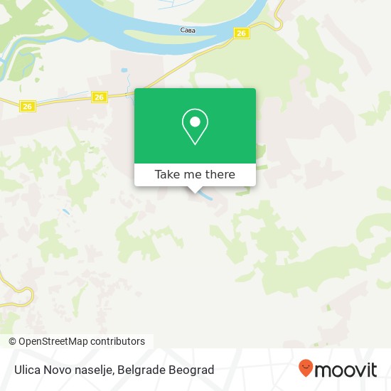 Ulica Novo naselje mapa