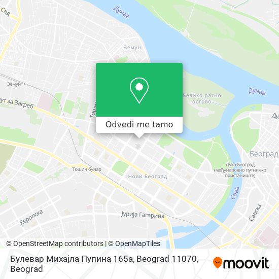 Булевар Михајла Пупина 165a, Beograd 11070 mapa