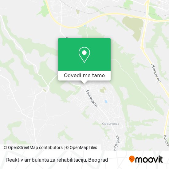 Reaktiv ambulanta za rehabilitaciju mapa