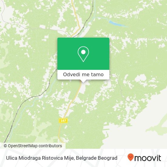 Ulica Miodraga Ristovica Mije mapa