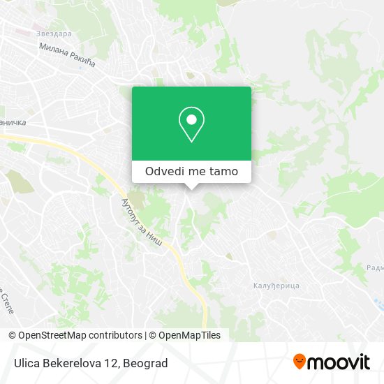 Ulica Bekerelova 12 mapa