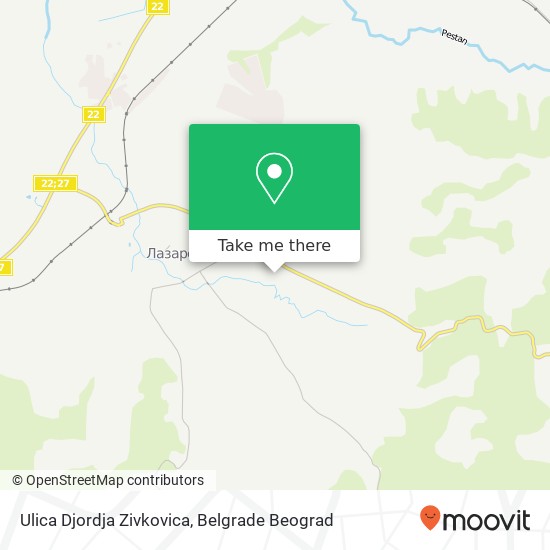 Ulica Djordja Zivkovica mapa