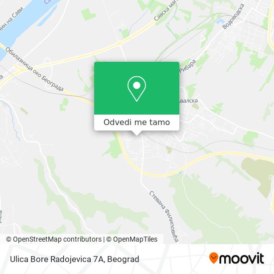 Ulica Bore Radojevica 7A mapa