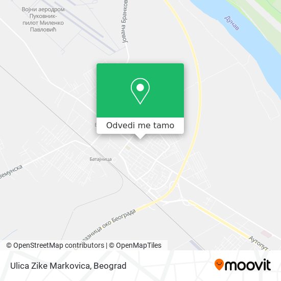 Ulica Zike Markovica mapa