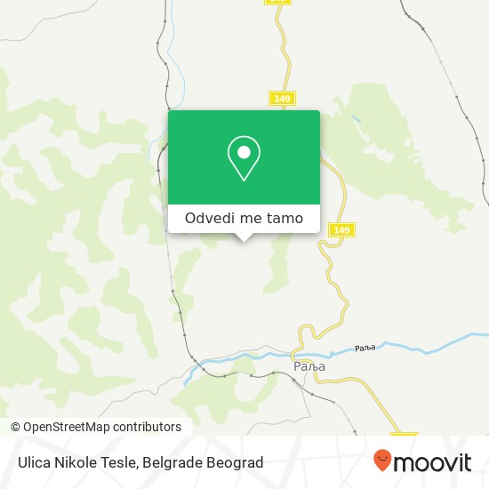 Ulica Nikole Tesle mapa