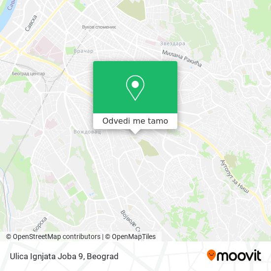 Ulica Ignjata Joba 9 mapa