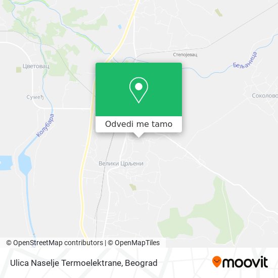 Ulica Naselje Termoelektrane mapa