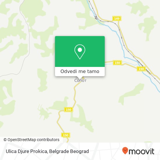 Ulica Djure Prokica mapa